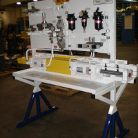 axle lubrication transfer tote and dispensing system